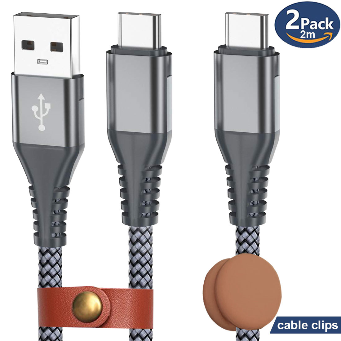 USB C cables 2 pack 2 m