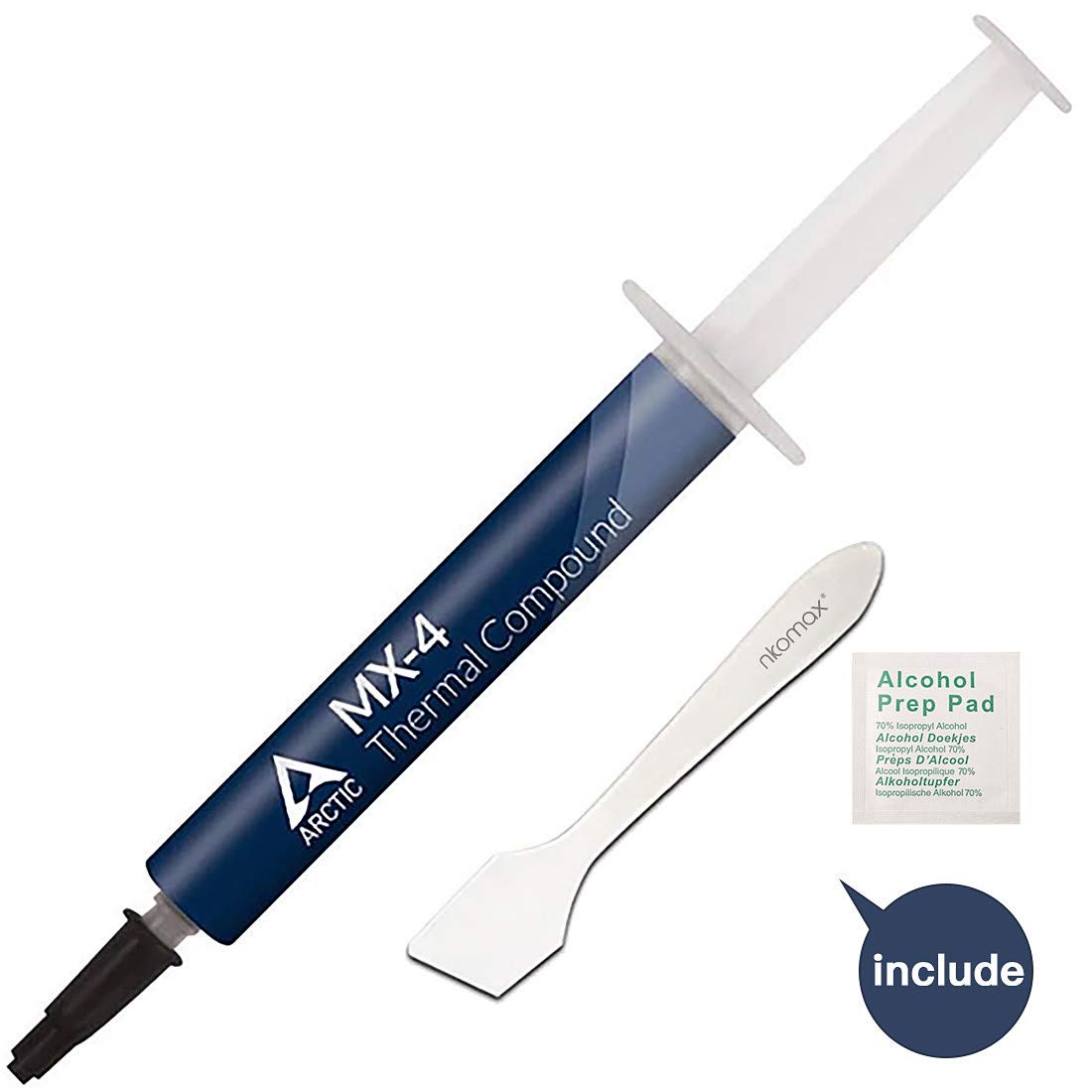 ARCTIC MX-4 - Thermal Compound Paste For Coolers | Heat Sink Paste | Composed of Carbon Micro-particles | Easy to Apply | High Durability - 4 Grams 
