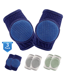 Baby Knee Pads for Crawling, Knee Pads for Baby Adjustable Protector for Toddler 3 Pairs
