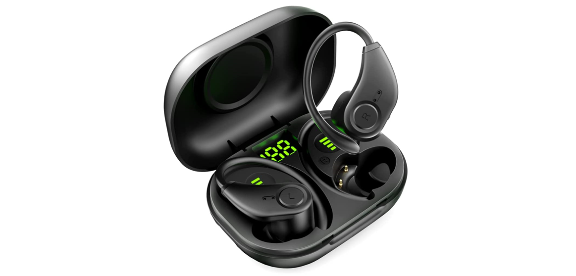 S6 Sport Earhooks Earphones Wireless Earbuds Bluetooth Headphones 42hrs Play with LED Display