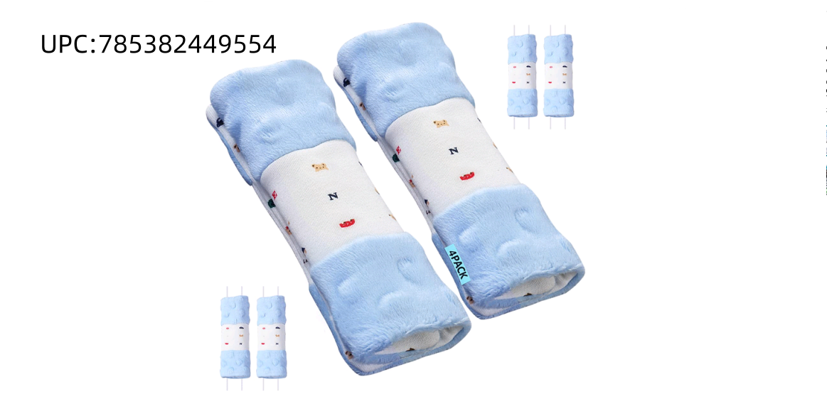4 Packs Baby Car Seat Straps Cover Shoulder Pads for Baby, Baby Car Seat Belt Pads Seat Belt Covers for All Car Seats/Pushchair/