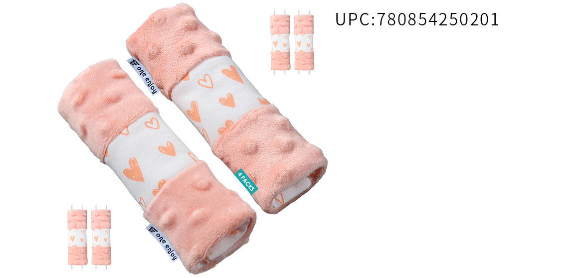 4 Packs Baby Car Seat Straps Cover Shoulder Pads for Baby Girl, Baby Car Seat Belt Pads Seat Belt Covers for All Car Seats/Pushc
