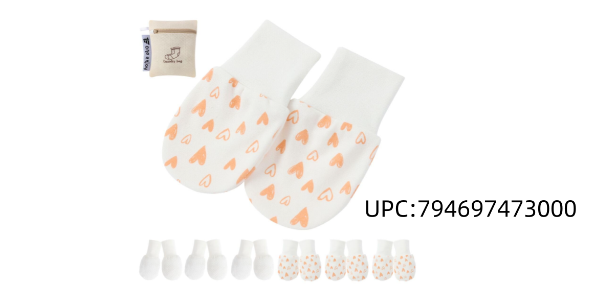 Newborn Baby Girl Mittens Anti Scratch Baby Mittens No Scratch Mittens Baby Gloves for 0-6 Months Baby Girls (6 Pairs)